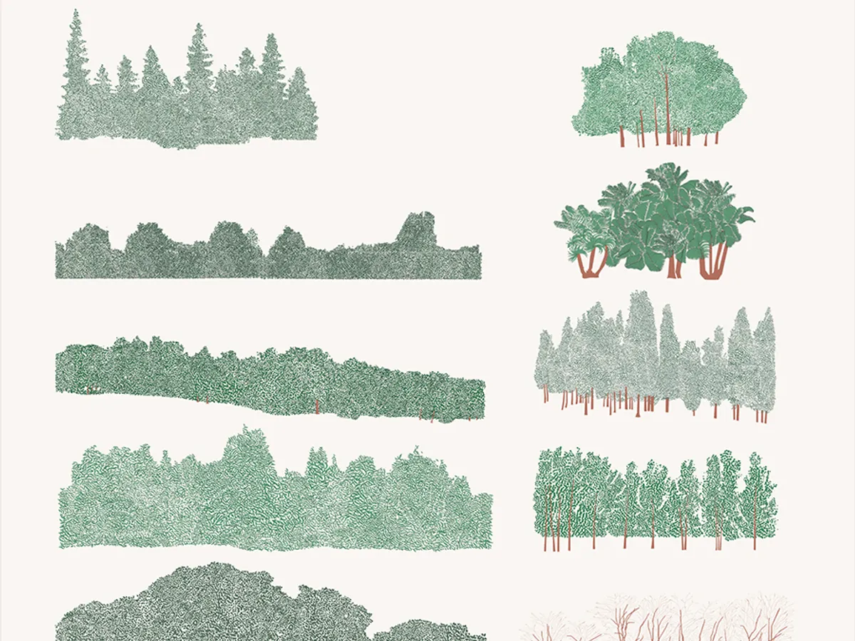 Background Tree lines Color