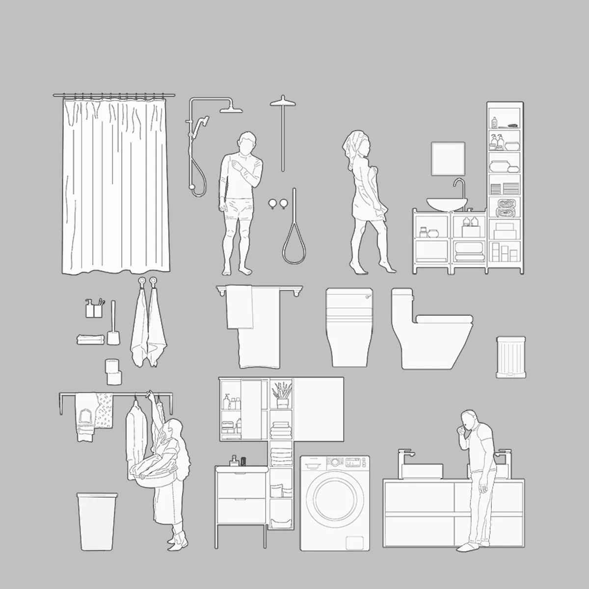Bathroom Elevation Line