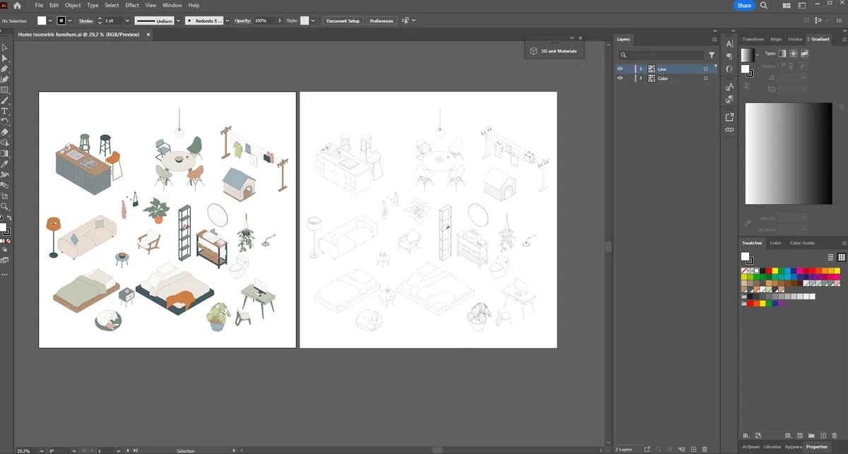 Home Furniture Isometric Inside the pack 2