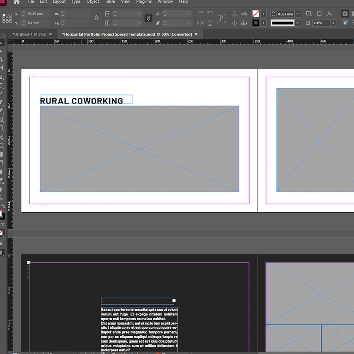 Horizontal Portfolio Project Spreads 6