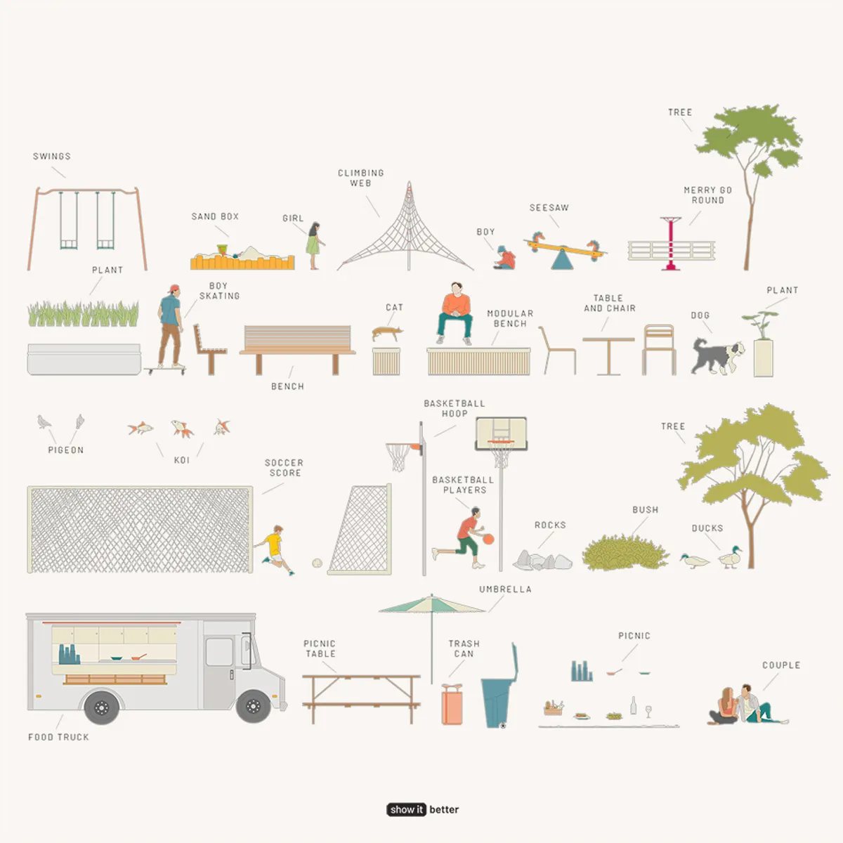 Park Minimal Elevation Color