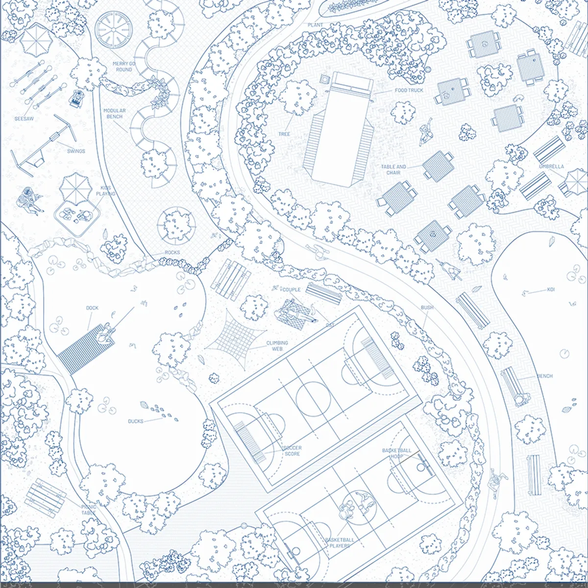 PARK MINIMAL TOP VIEW SCENE 2