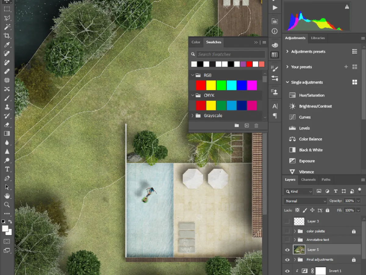 Site plan mockup computer
