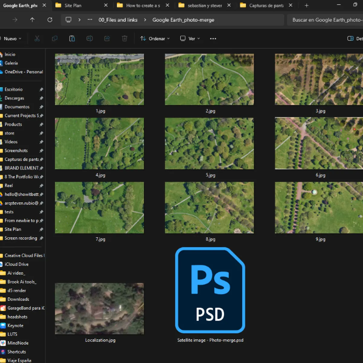 Satellite imagery preview