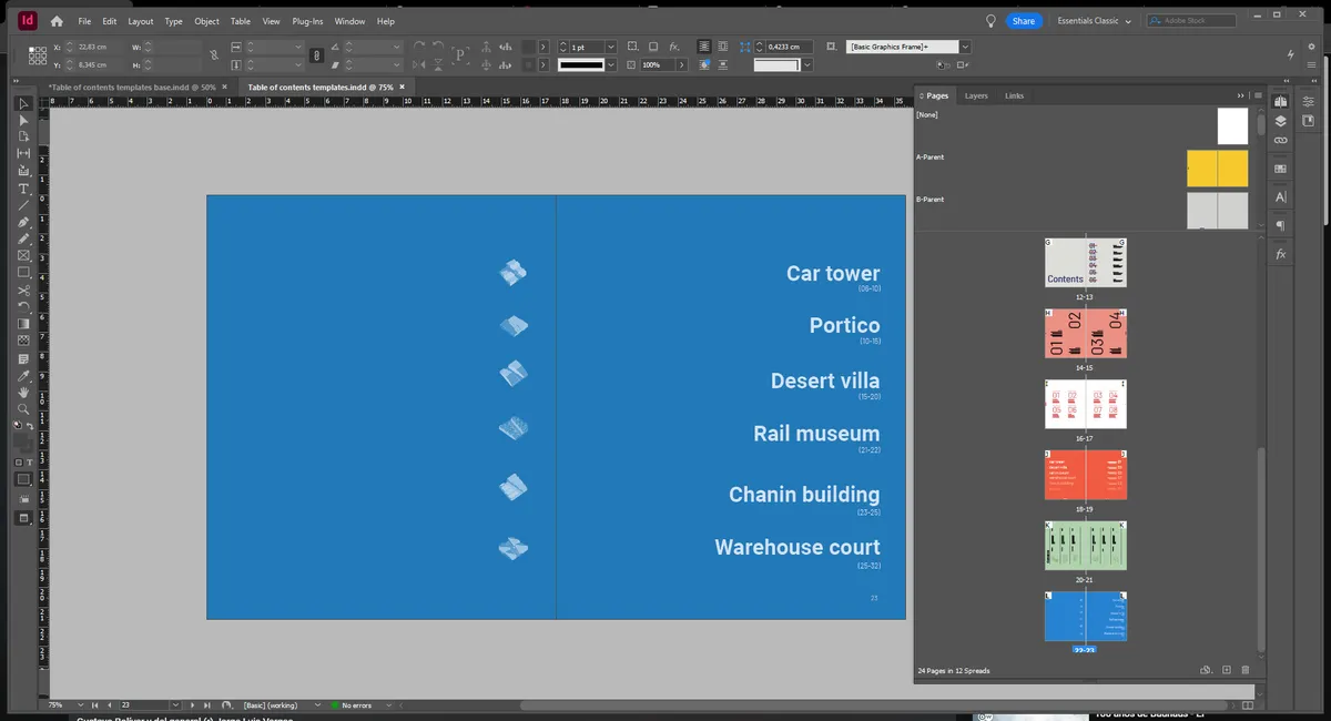 Table of Contents Templates