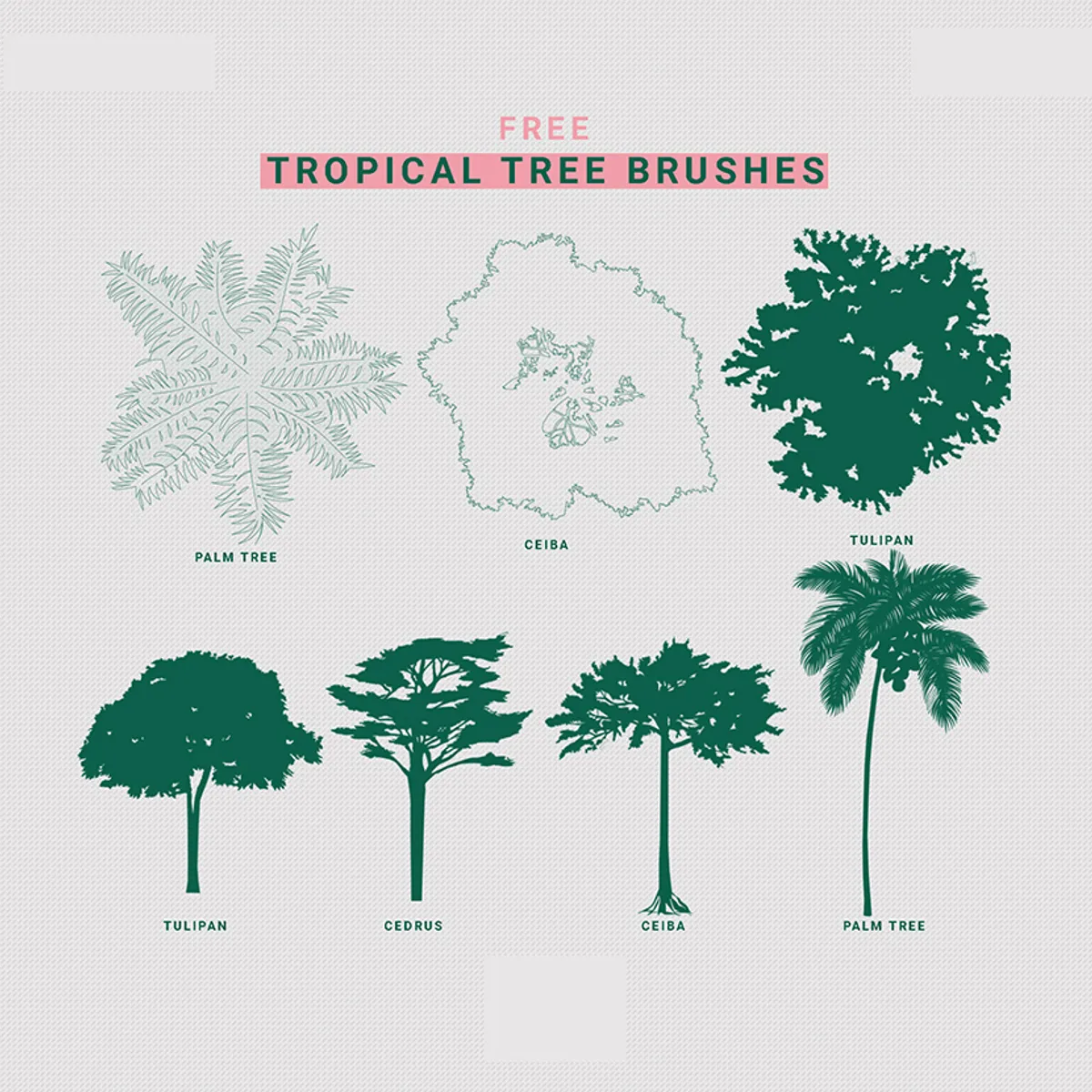 Tropical Tree Brushes free version